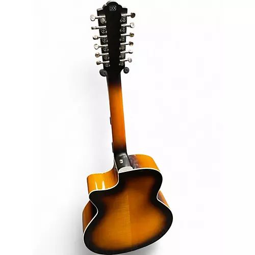 Used Guild F2512CE Sunburst 12 String Acoustic Electric Guitar Sunburst