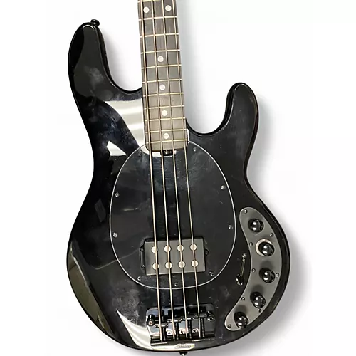 Used Sterling by Music Man DarkRay Black Electric Bass Guitar Black