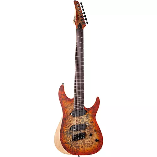 Schecter Guitar Research Reaper-7 MS 7-String Multi-scale Electric Guitar Infernoburst