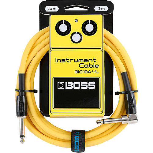 BOSS BIC-10 Straight to Angled Instrument Cable 10 ft. Orange