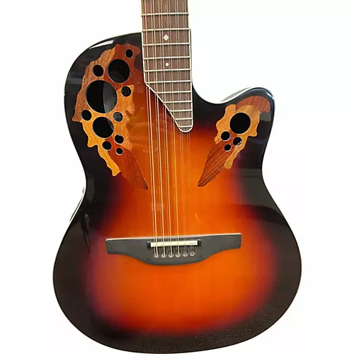 Used Ovation 2758AX-NEB-G New England Burst 12 String Acoustic Electric Guitar New England Burst