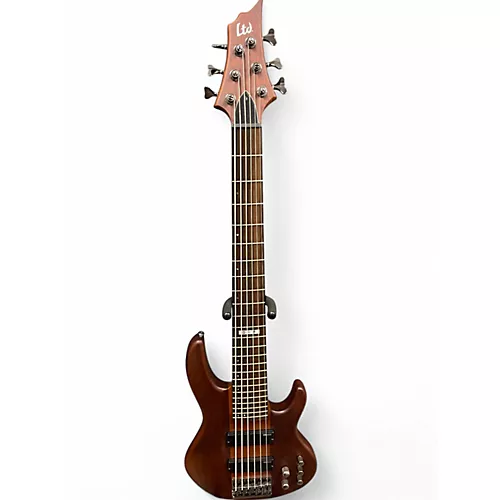 Used ESP LTD D6 6 String Mahogany Electric Bass Guitar Mahogany