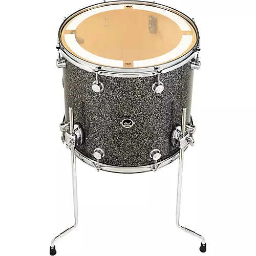 DW DWe Wireless Acoustic/Electronic Convertible Floor Tom with Legs 14 x 12 in. Finish Ply Black Galaxy