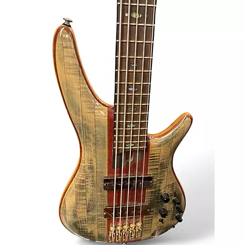 Used Ibanez SR5CMDX Black Ice Low Gloss Electric Bass Guitar Black Ice Low Gloss