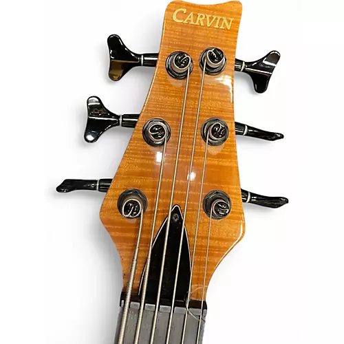 Used Carvin 6-STRING TRANS NATURAL FLAME Electric Bass Guitar TRANS NATURAL FLAME