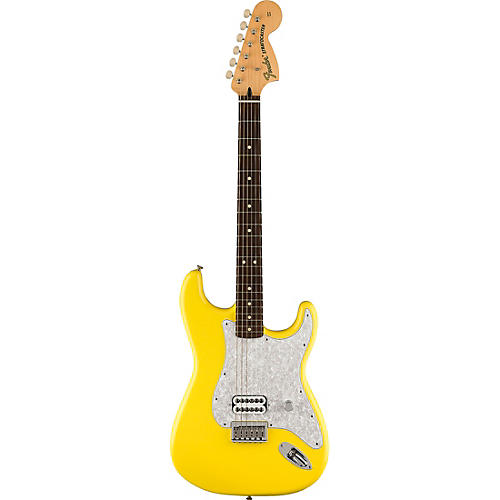 Fender Tom DeLonge Stratocaster Electric Guitar With Invader SH8 Pickup Graffiti Yellow