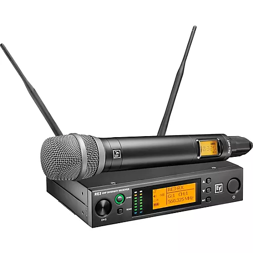 Electro-Voice RE3 Wireless Handheld Set With RE520 Condenser Supercardioid Vocal Microphone Head 488-524 MHz