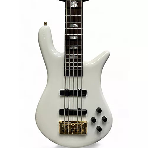 Used Spector Euro 5 Classic Electric Bass Guitar White