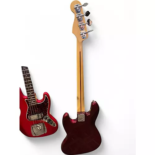 Used 2008 Fender Standard Fretless Jazz Bass Wine Red Electric Bass Guitar Wine Red