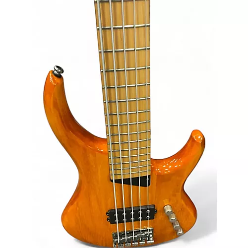 Used MTD Kingston Artist 5 Amber Electric Bass Guitar Amber