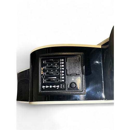 Used Takamine EF341SC Left Handed Black Acoustic Electric Guitar Black