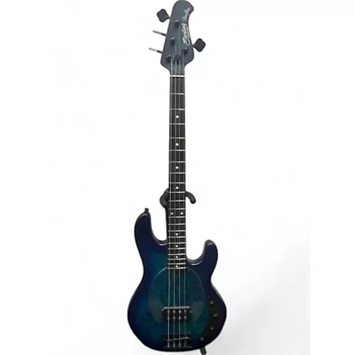 Used Sterling by Music Man stingray 34PB Blue Electric Bass Guitar Blue