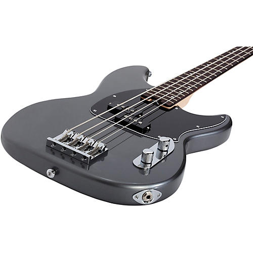 Schecter Guitar Research Banshee 4-String Short Scale Electric Bass Guitar Pelham Blue White Pickguard