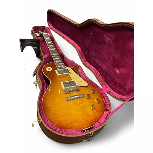 Used 2018 Gibson CUSTOM SHOP LES PAUL STANDARD  1960 REISSUE WILDWOOD SPEC Iced Tea Solid Body Electric Guitar Iced Tea