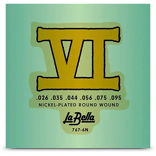 LaBella 767-6N Bass VI Nickel-Plated Round Wound Bass Strings 26 - 95