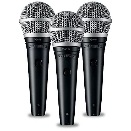 Shure PGA48 3-Pack Mic and Stand Kit