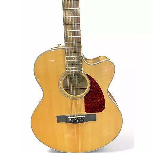 Used Fender CJ290SCE12 Jumbo Natural 12 String Acoustic Electric Guitar Natural