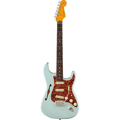Fender American Professional II Stratocaster Thinline Limited-Edition Electric Guitar Transparent Shell Pink