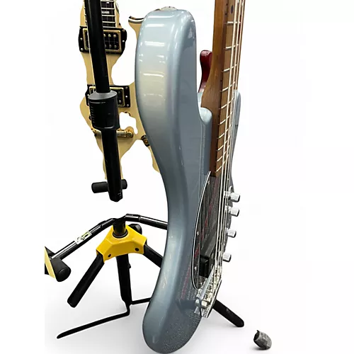Used Sterling by Music Man Stingray Firemist silver Electric Bass Guitar Firemist silver
