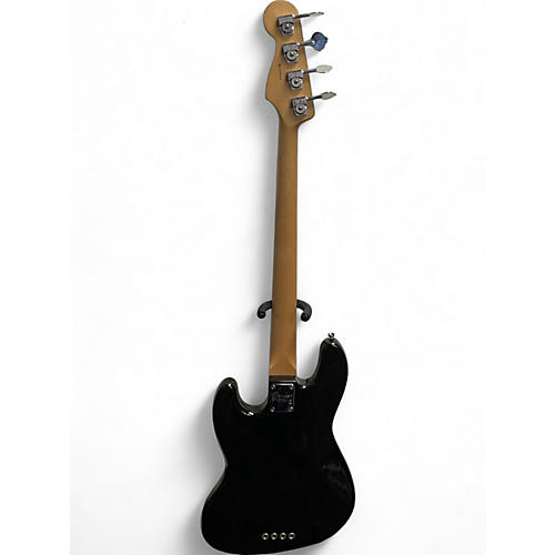 Used 2010s Fender American Standard Jazz Bass Black Electric Bass Guitar Black