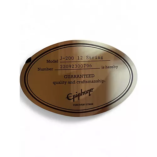 Used Epiphone J 200 12 String Sunburst 12 String Acoustic Guitar Sunburst