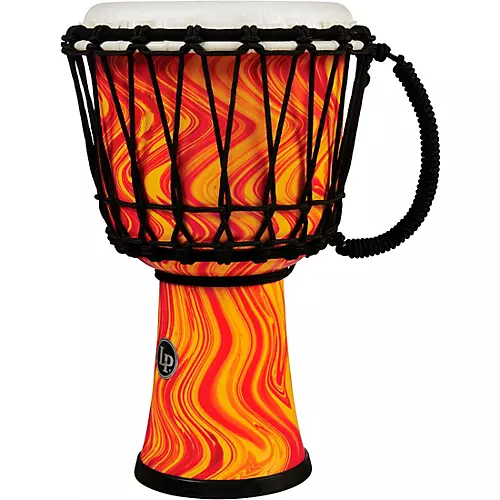 LP World Rope-Tuned Circle Djembe, 7 in. Blue Marble