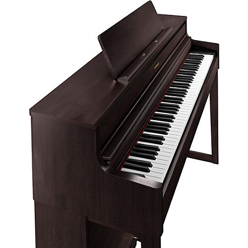 Roland HP704 Digital Upright Piano With Bench Polished Ebony