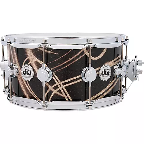 DW Collector's SSC Maple Finish Ply Snare Drum 14 x 6.5 in. White Glass Contrail Finish Ply