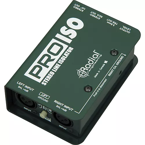 Radial Engineering PRO ISO Stereo Line Isolator +4dB to -10dB with Radial Transformer