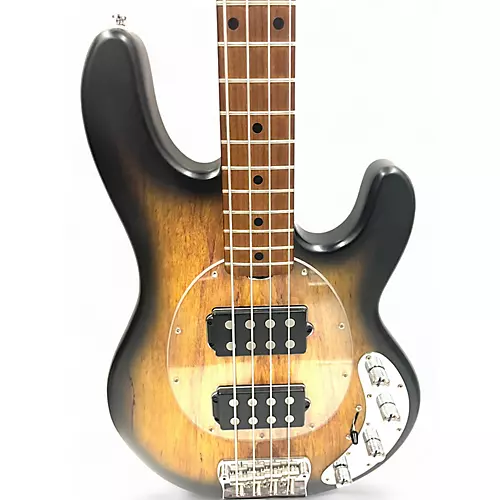 Used Sterling by Music Man Ray34HH Spalted Maple Electric Bass Guitar Spalted Maple