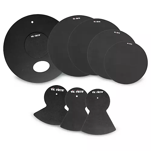 Vic Firth Drum Set Mute Prepack 10,12,14,16,22 in.,hi-hat,and cymbal (2)