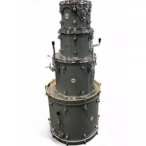 Used DW 4 Piece Design Series Gray Drum Kit Gray