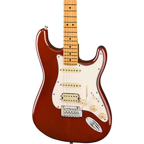 Fender Player II Stratocaster HSS Chambered Mahogany Body Maple Fingerboard Electric Guitar Transparent Mocha Burst