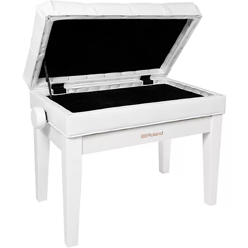 Roland RPB-500-US Piano Bench, Vinyl Seat, Music Compartment Satin Black