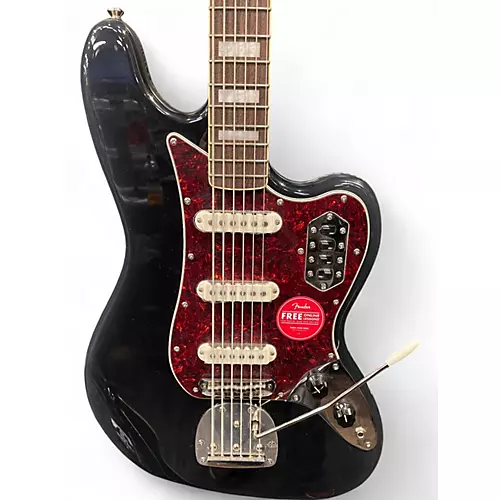 Used Squier CLASSIC VIBE BASS VI Black Electric Bass Guitar Black