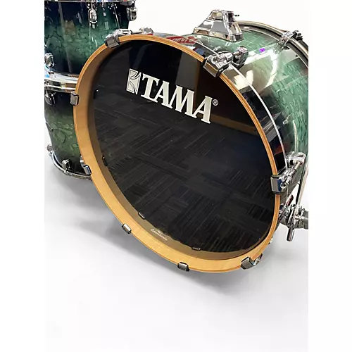 Used TAMA 4 Piece Starclassic Green burst Drum Kit Green burst