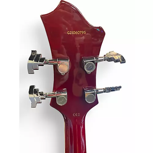 Used Hagstrom Viking Left Handed 2 Tone Sunburst Electric Bass Guitar 2 Tone Sunburst