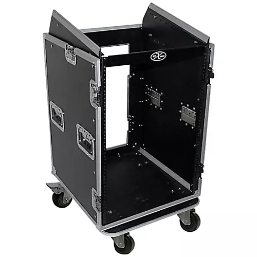 ProX T-16MRSS 16U Rack x 10U Top Mixer DJ Combo Flight Case Black