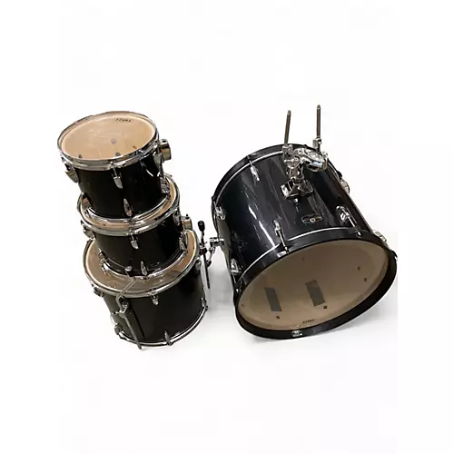 Used TAMA 4 Piece Imperialstar Hairline Black Drum Kit Hairline Black