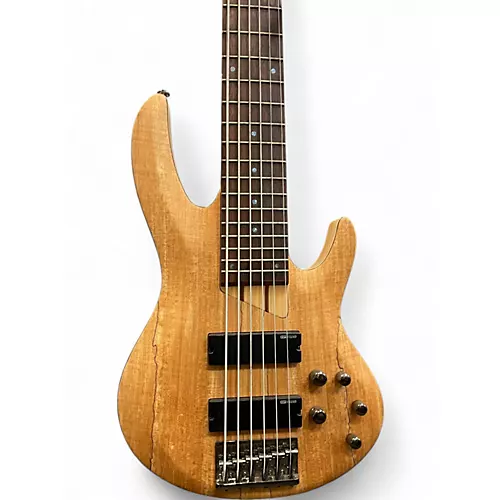 Used ESP LTD B206SM 6 String Natural Electric Bass Guitar Natural