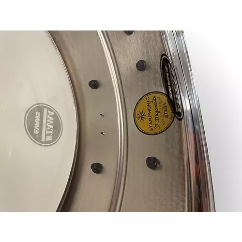 Used TAMA 6X14 Starphonic Snare Metallic Silver Drum Metallic Silver 13