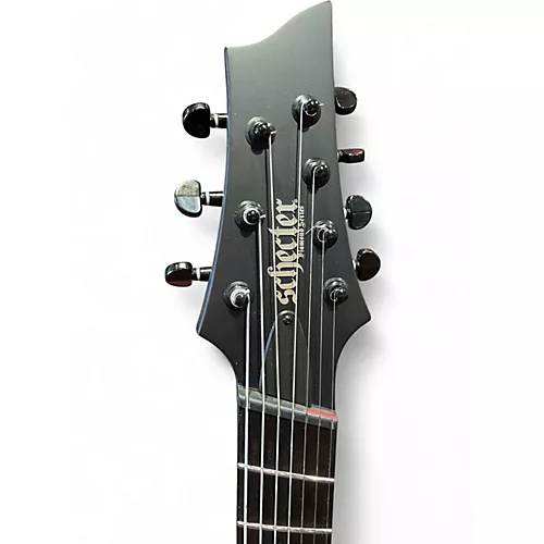 Used Schecter Guitar Research PT 7 MS BLAXCK OPS Black Solid Body Electric Guitar Black