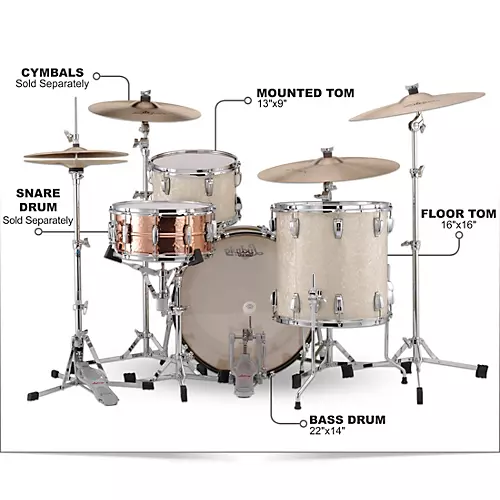 Ludwig Classic Maple 3-Piece Fab Shell Pack With 22