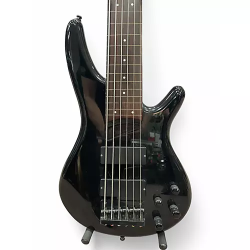 Used Ibanez SR506 6 String Black Electric Bass Guitar Black