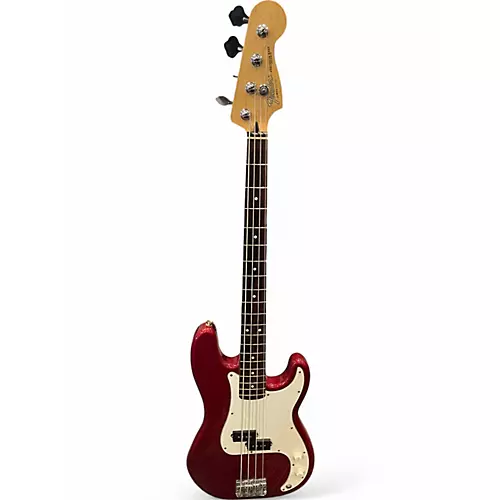 Used Fender Standard Precision Bass Candy Apple Red Electric Bass Guitar Candy Apple Red