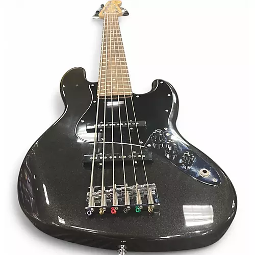 Used Squier AFFINITY JAZZ BASS VI Metallic Black Electric Bass Guitar Metallic Black