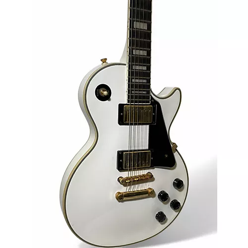 Used Epiphone Les Paul Custom Alpine White Solid Body Electric Guitar Alpine White