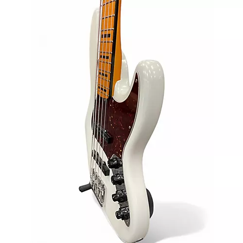 Used 2020 Fender American Ultra Jazz Bass V Artic Pearl Electric Bass Guitar Artic Pearl
