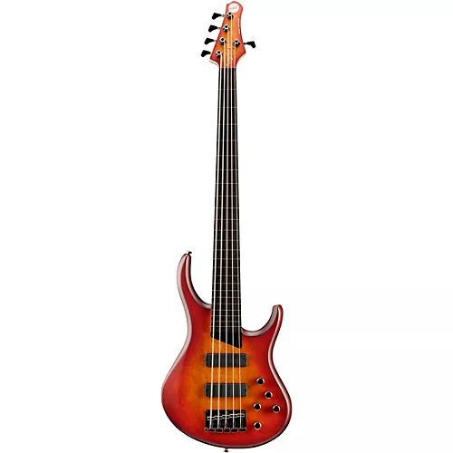 MTD Kingston ZX 5-String Fretless Electric Bass Guitar Cherry Burst