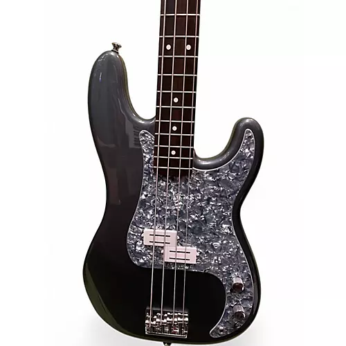 Used Fender American Standard Precision Bass Silver Electric Bass Guitar Silver